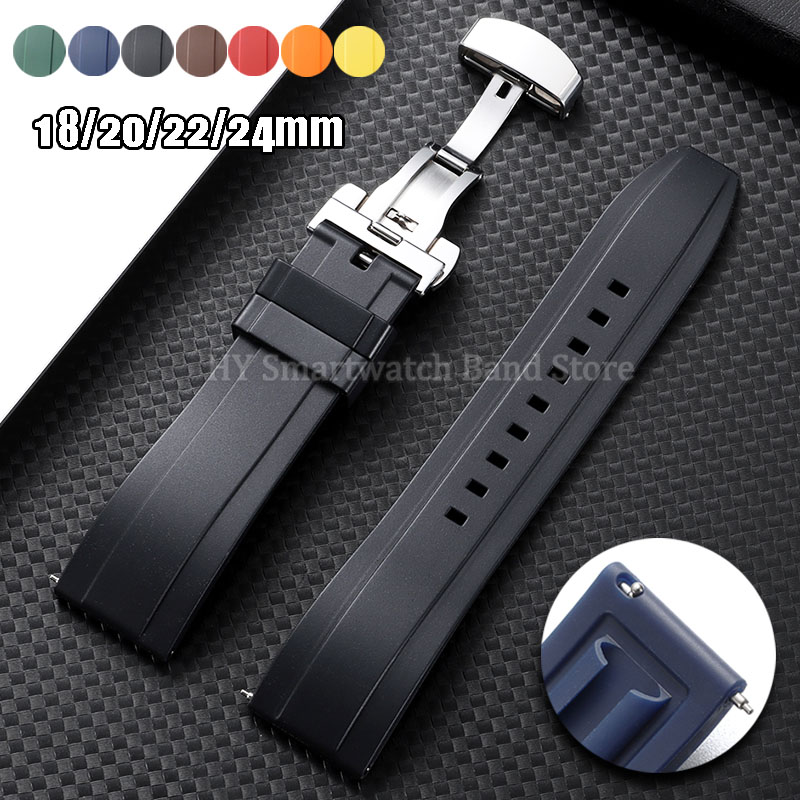 Suede Strap Watch - 18mm 20mm 22mm 24mm Silicone Watch
