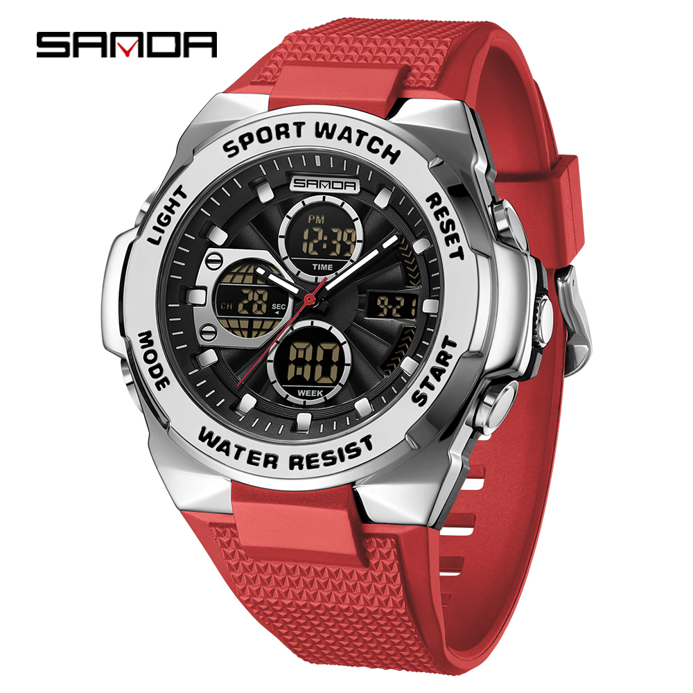 Sanda 3378 Men and women's qua - đánh giá và giá Rubber Strap Diver
